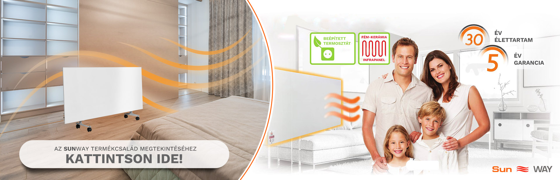 Infrapanel beépített termosztáttal